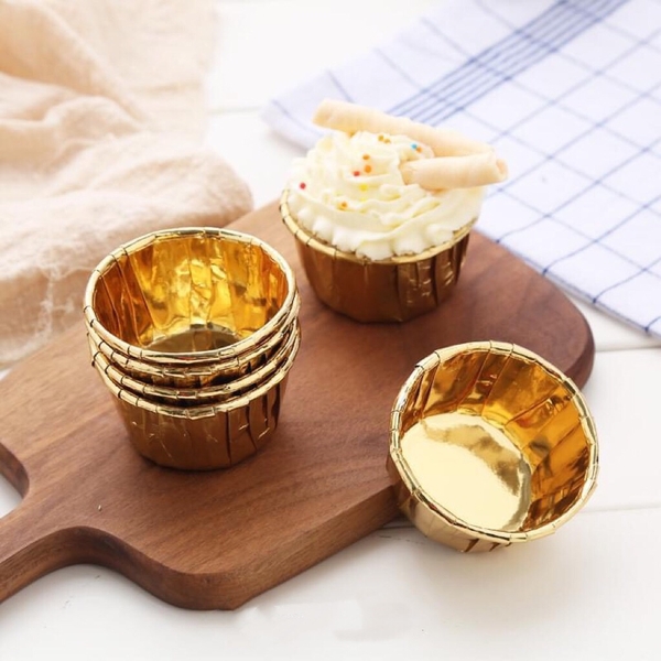 Cốc cupcake - Vàng (50 chiếc)