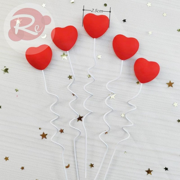 Set 5 tim đỏ - 2.5cm