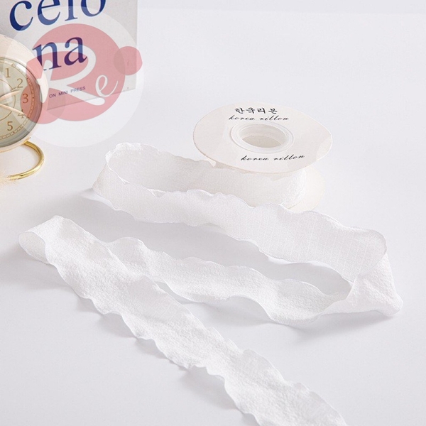 Ruybang vải nhúm (4cmx10m) - Trắng