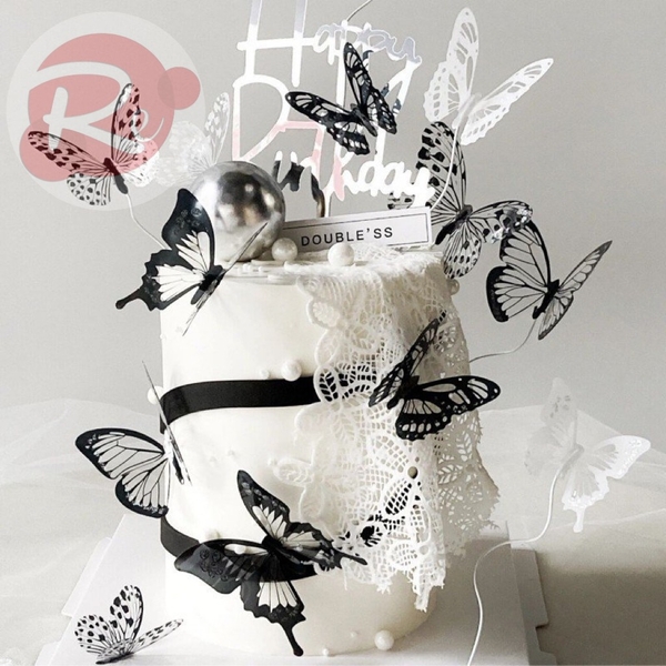 9 Bướm nhựa - Đen