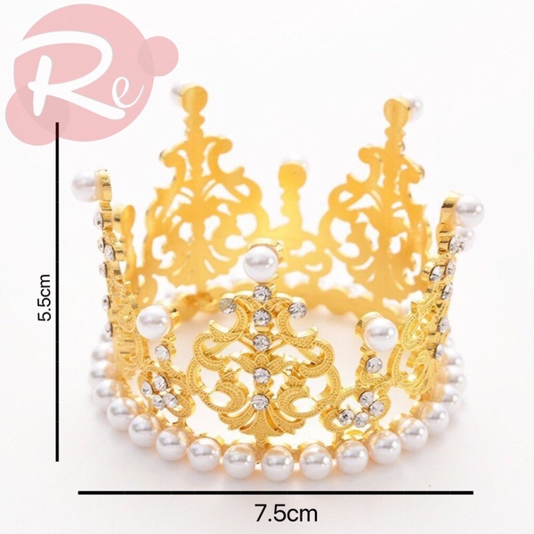 Vương miện công chúa (Nhựa 7,5cm) - Vàng