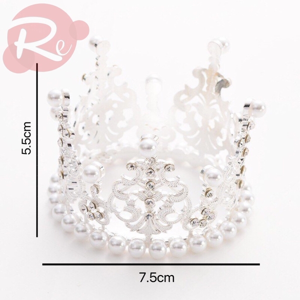 Vương miện công chúa (Nhựa 7,5cm) - Bạc
