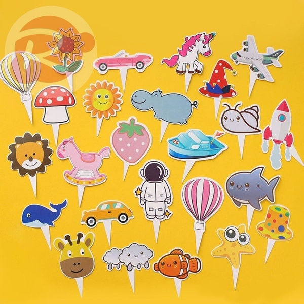Set 40 thẻ cupcake hoạt hình