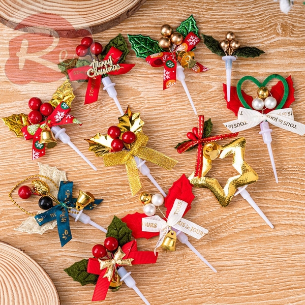 Que cắm lá Noel - Mix