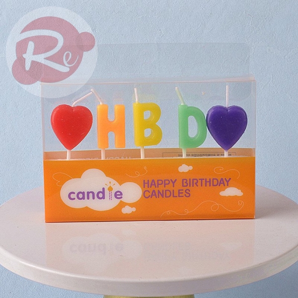 Nến HBD trái tim - Đậm