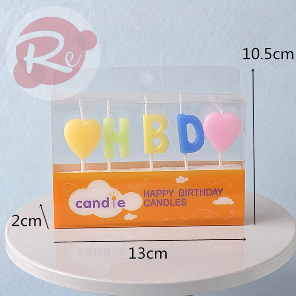 Nến HBD trái tim - Nhạt