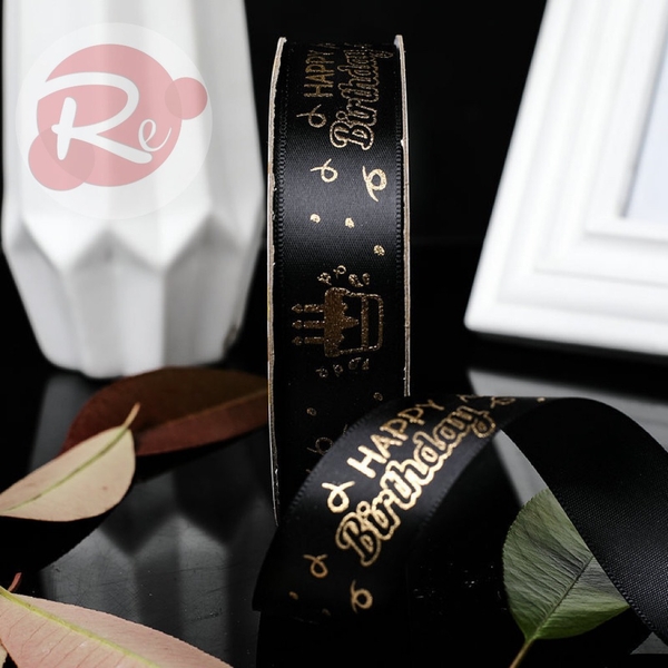 Ruybang HPBD Bánh sinh nhật (2.5cm-22m) - Đen