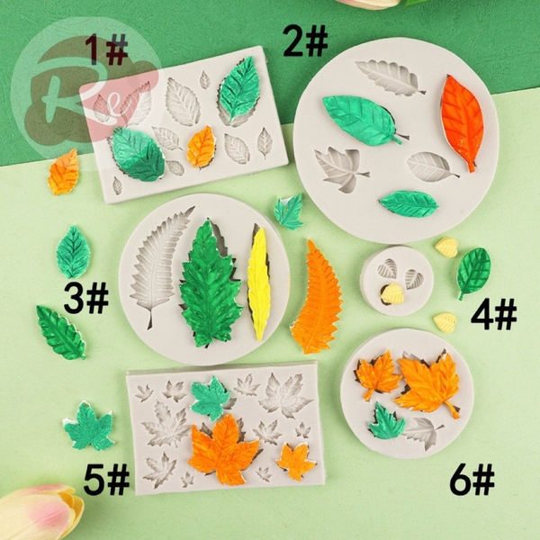 Khuôn Silicon - Bộ 6 khuôn lá