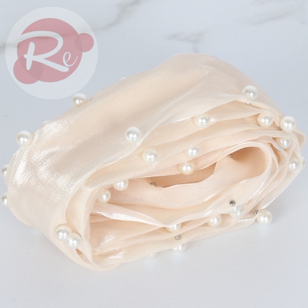 Ruybang lụa óng ngọc trai 2cm-4m - Be