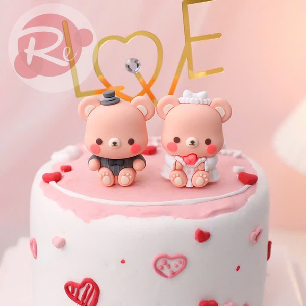 Cặp tượng gấu cô dâu chú rể