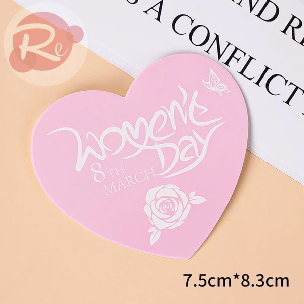 5 tag giấy Women's Day - Hồng
