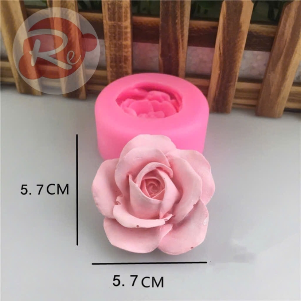 Khuôn Silicon - Hoa hồng 3D