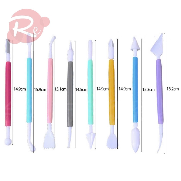 Bộ 8 dụng cụ, 16 chi tiết tạo hình gumpaste