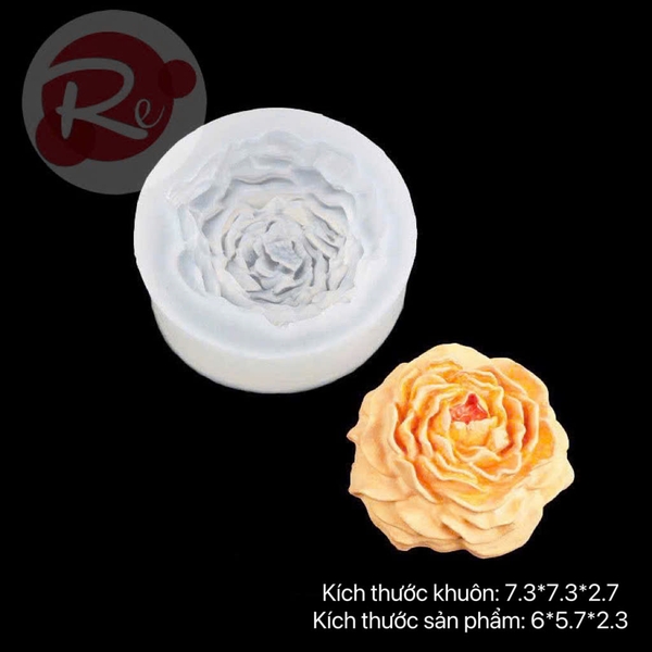 Khuôn Silicon - Hoa mẫu đơn (mẫu 1)