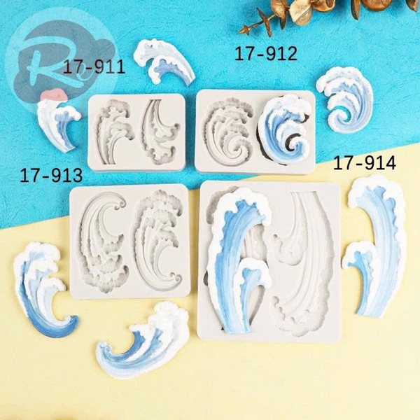 Khuôn Silicon - Bộ 4 sóng biển