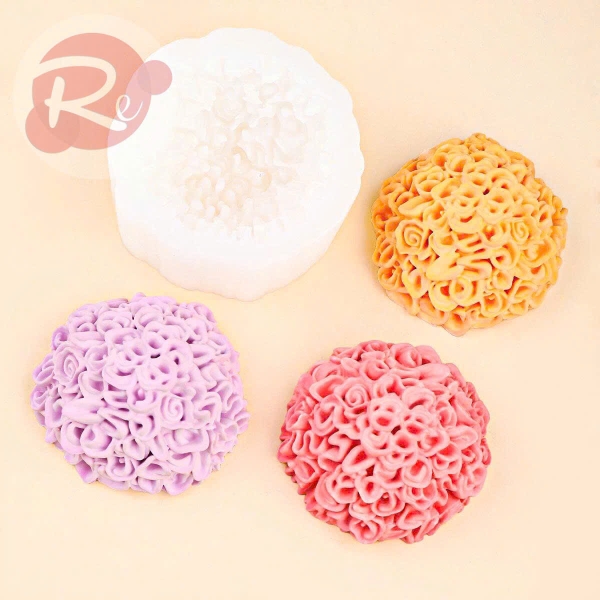 Khuôn Silicon - Hoa cúc vạn thọ