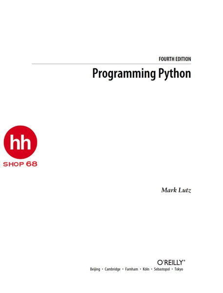 Programming Python: Powerful Object-Oriented Programming 4th