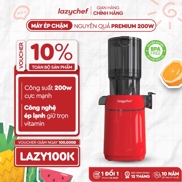 [BÁN CHẠY NHẤT] Máy ép chậm nguyên quả 3S Premium Lazychef