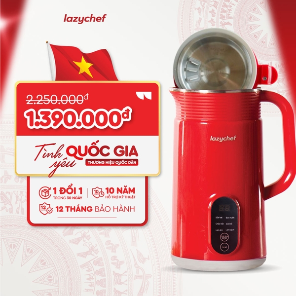 MÁY XAY NẤU ĐA NĂNG 5IN1 LAZYCHEF 2.0 [PHIÊN BẢN NẮP INOX]
