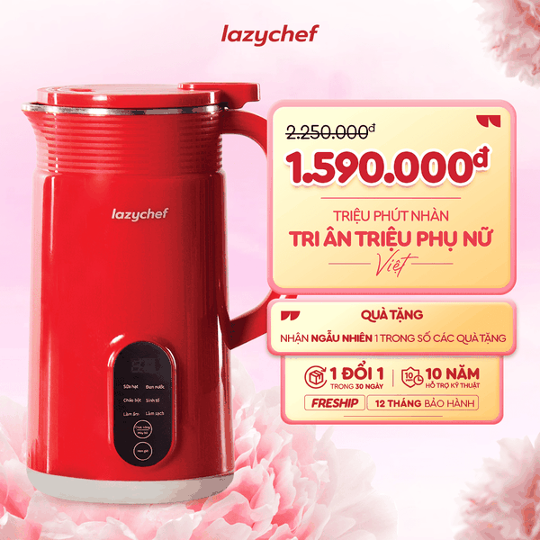 MÁY XAY NẤU ĐA NĂNG 5IN1 LAZYCHEF 2.0 [PHIÊN BẢN NẮP INOX]