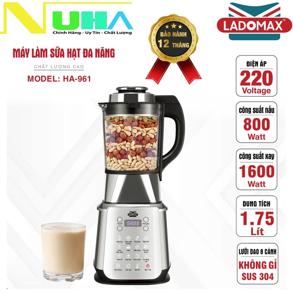 may-xay-nau-sua-hat-ladomax-ha961-cong-suat-nau-800w-cong-suat-xay-1600w-bao-han