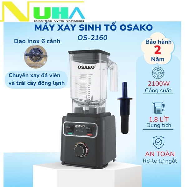 may-xay-sinh-to-cong-nghiep-2100w-osako-os-2160-chuyen-pha-da-trai-cay-dong-lanh