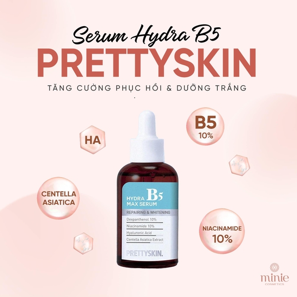 Tinh Chất Phục Hồi, Dưỡng Trắng Da Pretty Skin Hydra B5 Max Serum 50ml