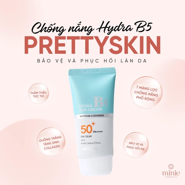 Kem Chống Nắng Phục Hồi Dưỡng Trắng PREETYSKIN HYDRA B5