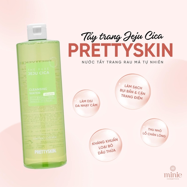 Nước Tẩy Trang Pretty Skin The Pure Jeju Cica Cleansing Water