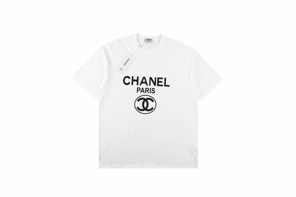 Chanel 23SS double C printed short-sleeved T-shirt White
