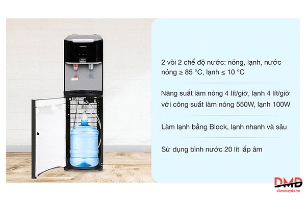 Cây nước nóng lạnh Toshiba RWF-W1669BV(K1) 650W