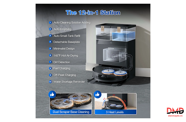 Robot hút bụi lau nhà Ecovacs DEEBOT T50 MAX PRO OMNI