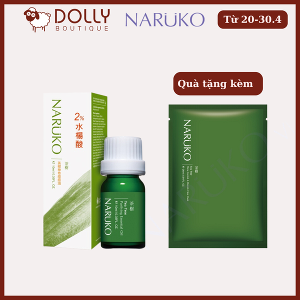 Tinh dầu ngăn ngừa và làm giảm mụn viêm sưng tấy Naruko trà tràm Tea Tree Purifying Essential Oil 10ml