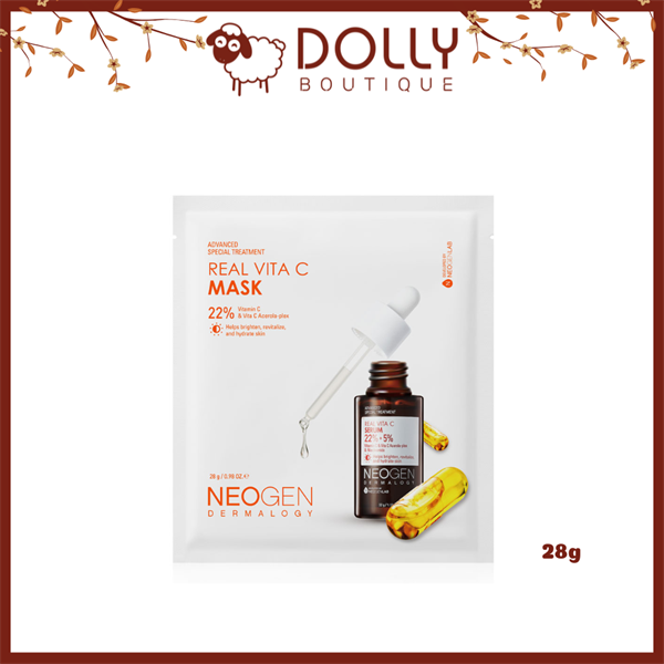 Mặt Nạ Giấy Cấp Ẩm Dưỡng Trắng Da Neogen Real Vita C 28g