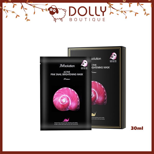 Mặt Nạ Giấy JM Solution Active Pink Snail Brightening Mask 30ml