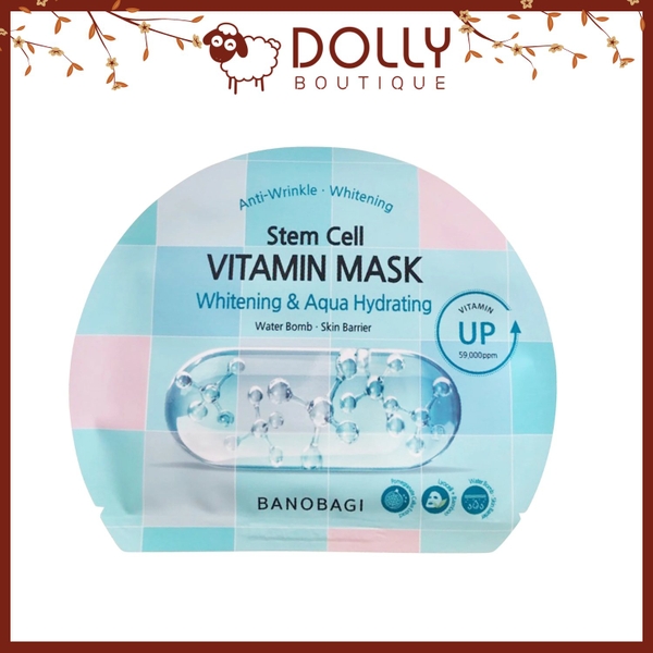 Mặt Nạ Giấy Banobagi Stem Cell Vitamin Mask Whitening & Aqua Hydrating 30g