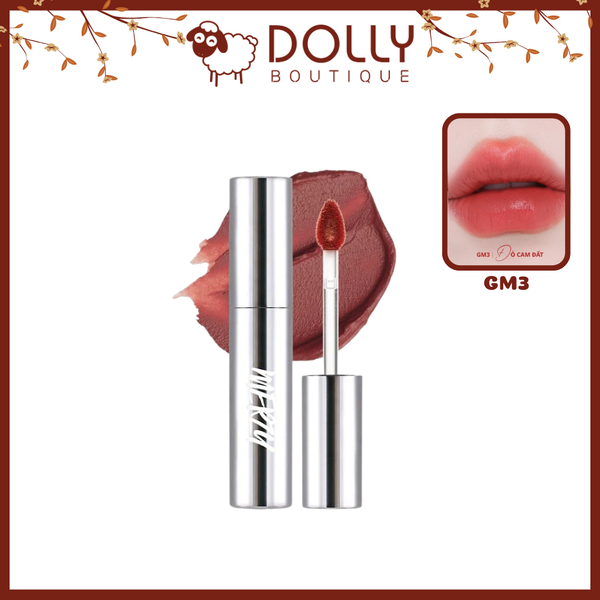 Son Kem Lì Merzy The Glam Mellow Tint - GM3 With Rosy (Đỏ Cam Đất)