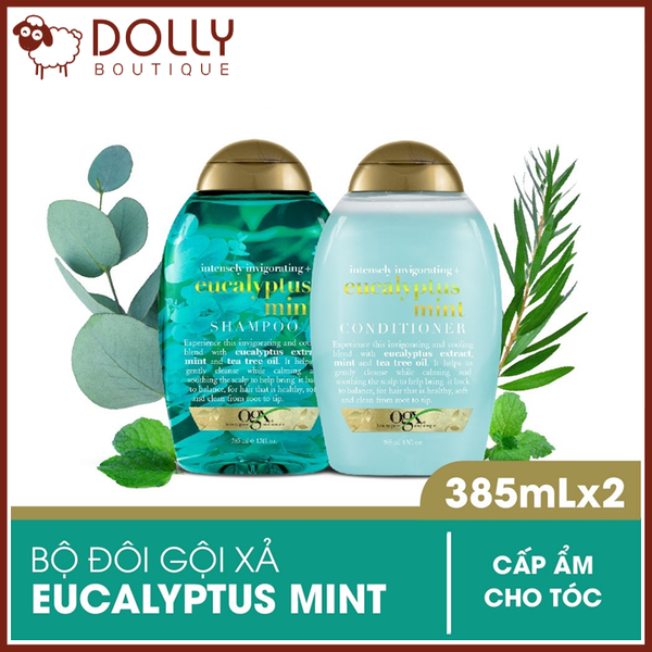 Bộ Gội Xả OGX Bạch Đàn Bạc Hà Eucalyptus Mint - 385mlx2