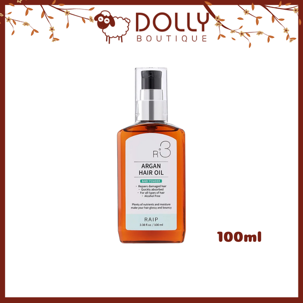 Dầu Dưỡng Tóc Giúp Hồi Phục Tóc Hư Tổn Raip R3 Argan Hair Oil #Baby Powder 100ml