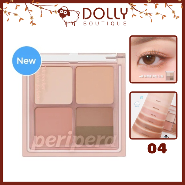 Phấn Mắt 4 Ô Peripera Ink Pocket Shadow Palette 6.4g #04 You Know What Mute It