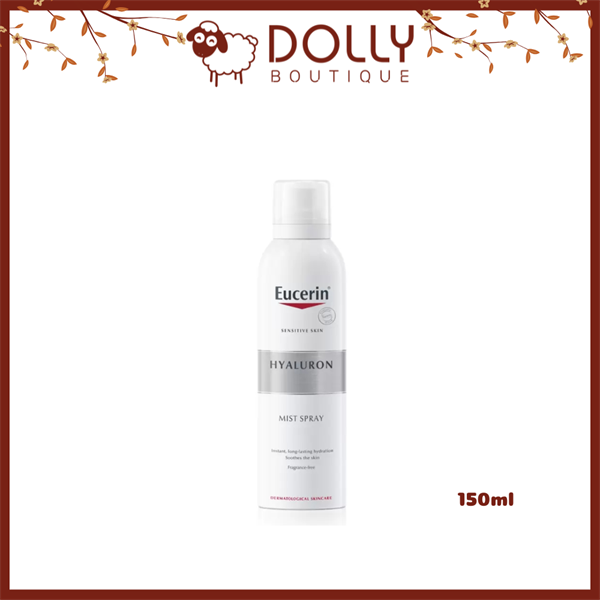 Xịt khoáng Eucerin Hyaluron Mist Spray 150ml, cấp ẩm tức thì, làm dịu da, giữ ẩm lâu dài.