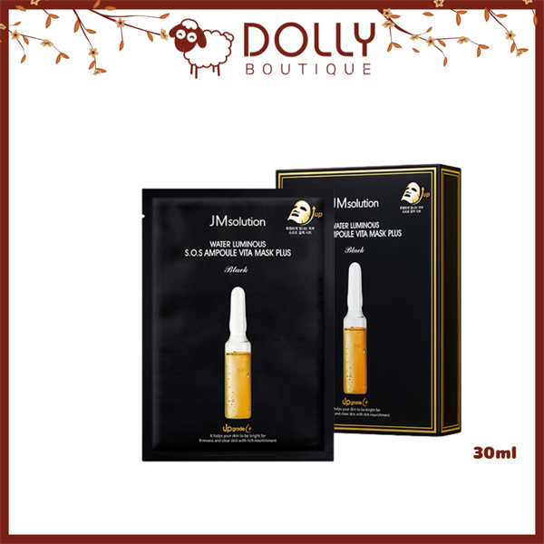 Mặt Nạ Giấy JM Solution Water Luminous S.O.S Ampoule Vita Mask Black 30ml