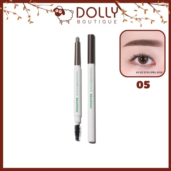Chì Kẻ Mày Innisfree Auto Eyebrow Pencil 05 Expresso Brown (Màu Nâu Tối)