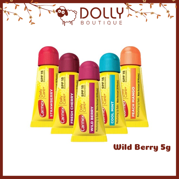 Son Dưỡng Môi Tuýp Carmex Daily Care Moisturizing Lip Balm Tube SPF 15 #Wild Berry - 5g