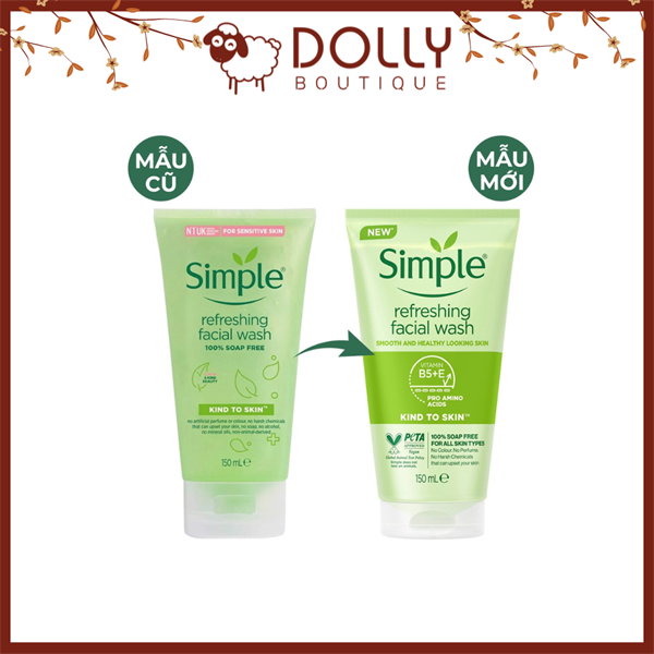 Sữa Rửa Mặt Simple Kind To Skin Refreshing Facial Wash Gel 150ml