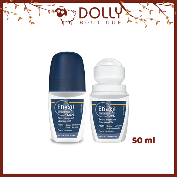 Lăn khử mùi Etiaxil Deodorant Men Anti-Transpirant Contrôle 48h Roll-On 50ml, ngăn tiết mồ hôi, khử mùi hiệu quả, giữ da khô thoáng.