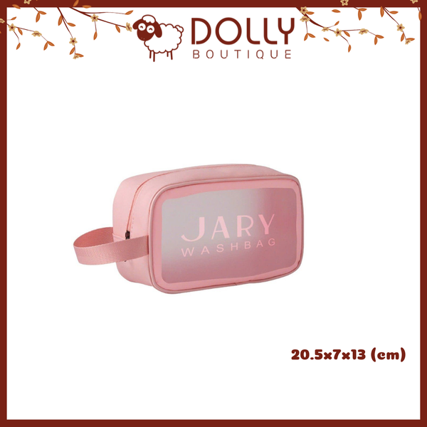 Túi đựng mỹ phẩm trong suốt JARY Wash Bag Size S Màu Hồng
