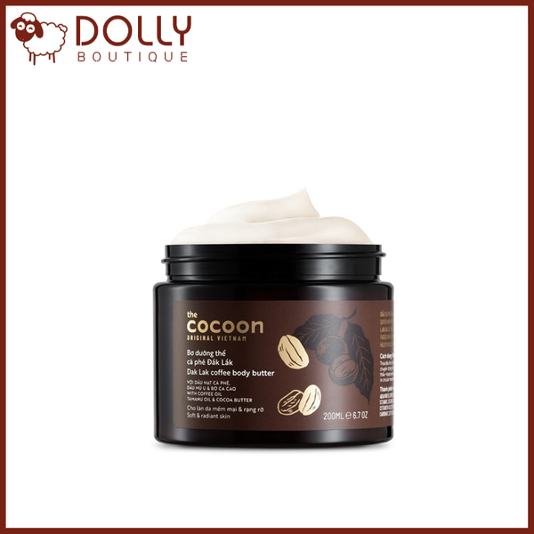 Bơ Dưỡng Thể Cocoon Dak Lak Coffee Body Butter Từ Cà Phê Đắk Lắk 200ml