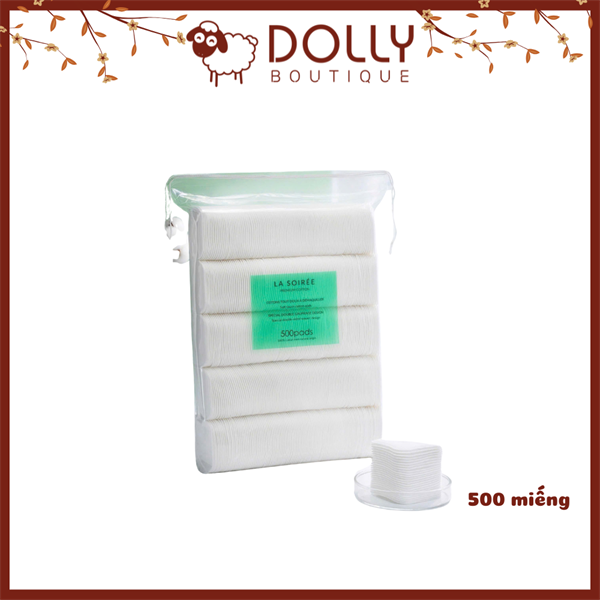 bông tẩy trang la soiree premium cotton 500 miếng