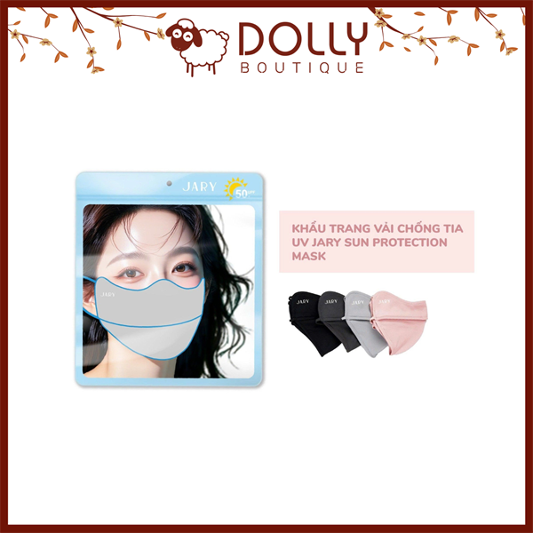 Khẩu trang vải Jary Sun Protection Mask chống tia UV, chất liệu mềm mại, thoáng khí, bảo vệ da và mang lại sự thoải mái.
